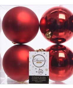 Caja 4 Bolas de Navidad D6cm surtido