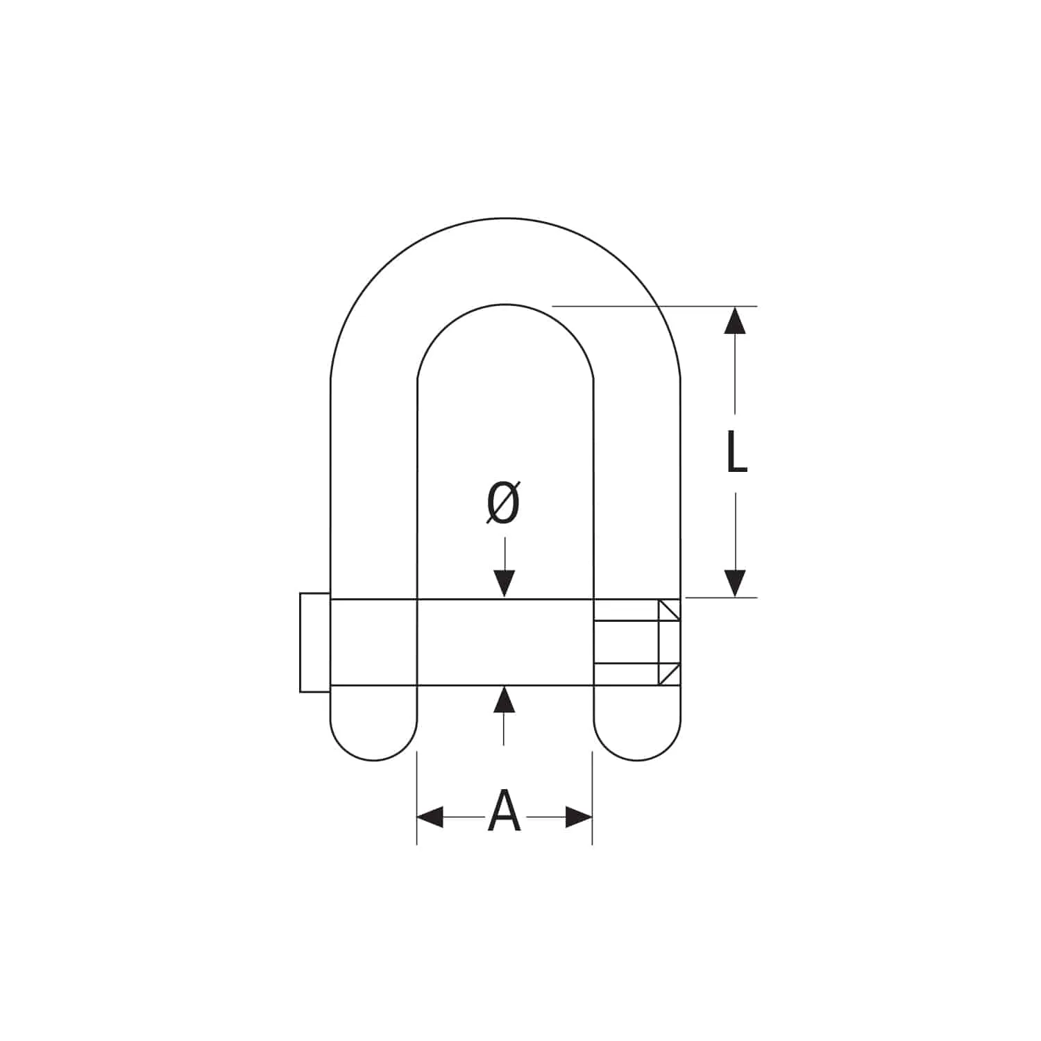Grillete recto tornillo - Imagen 2