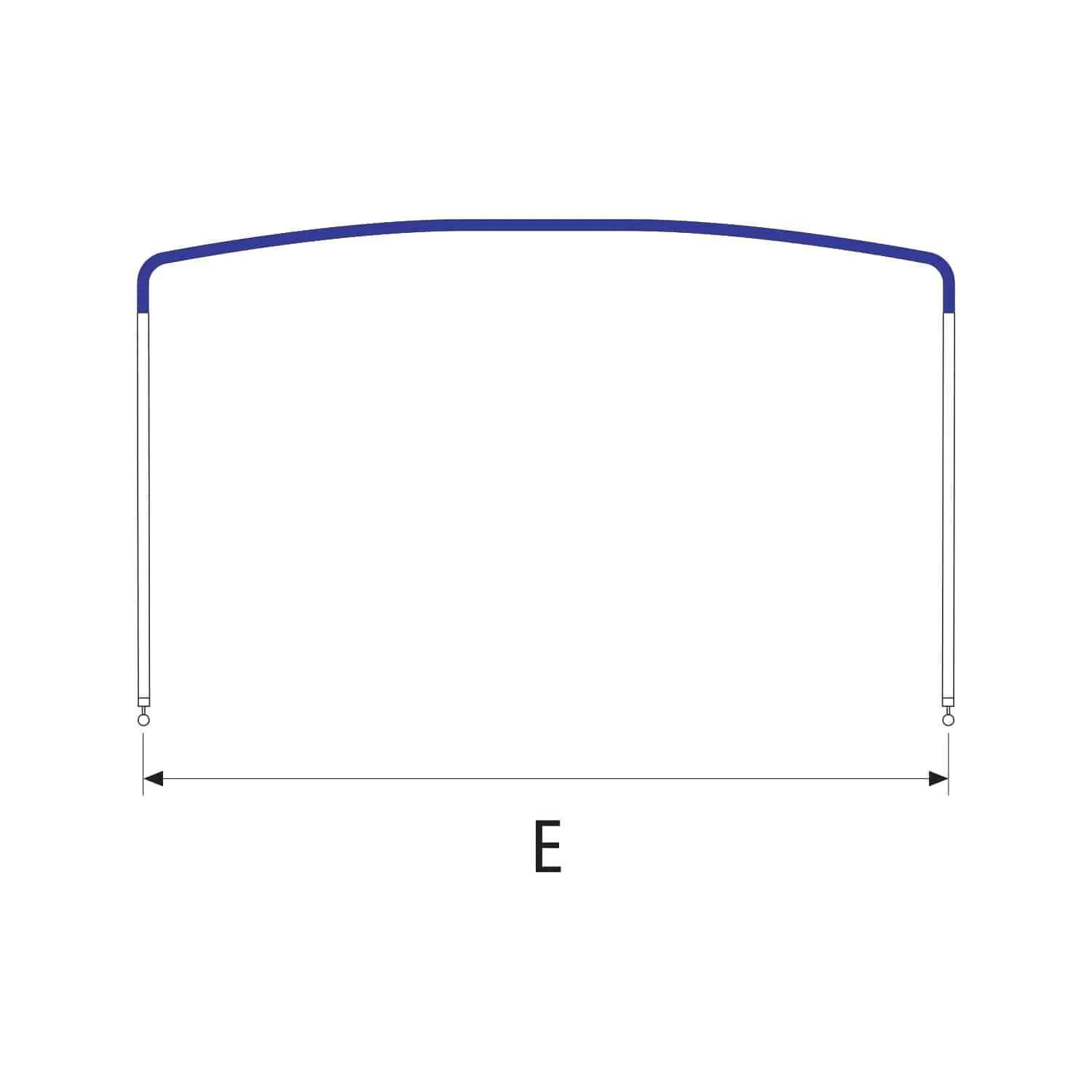 Bimini 3 arcos con puntales 2200 x 2250 x 950 mm - Imagen 2