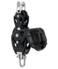 Polea violín con arraigo y mordaza Seldén PBB 60 cabo max 12 mm