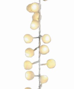 Luces Led Bolas de Nieve 2 mt 128 luces Blanco cálido