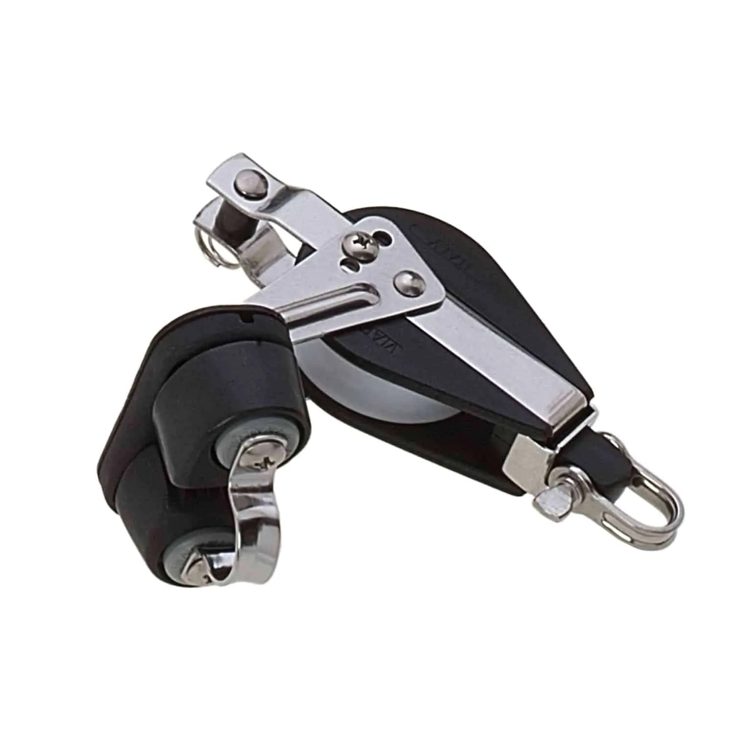 Polea 3 posiciones con mordaza y arraigo