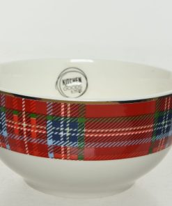 Bol Navidad D12.7×6.7 cm Rojo/Blanco