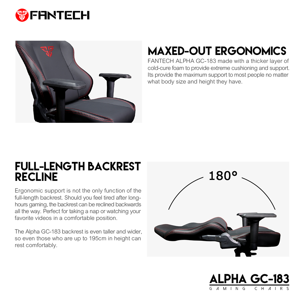 Fantech GC-183 Silla Gaming Textura Fibra de Carbón - Imagen 7
