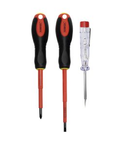 Juego de desarmadores aislante y piloto 3 pzas jebe