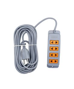 Extensión eléctrica cuatro tomás 8m