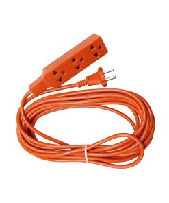 Extensión eléctrica tres tomás 25ft/7.5m