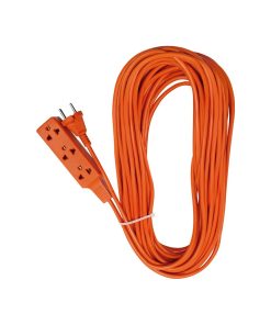 Extensión eléctrica tres tomás 75ft/22.5m