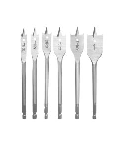 Juego de brocas planas 6 pzas (3/8″-1″)