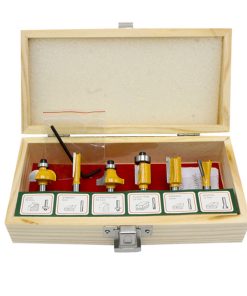 Juego de fresas 1/4″ x 6 pzas-caja madera