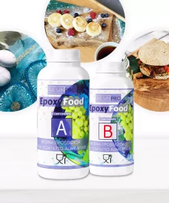 Resina epoxi transparente Epoxyfood, Apta para contacto con alimentos: ¡Segura y certificada!