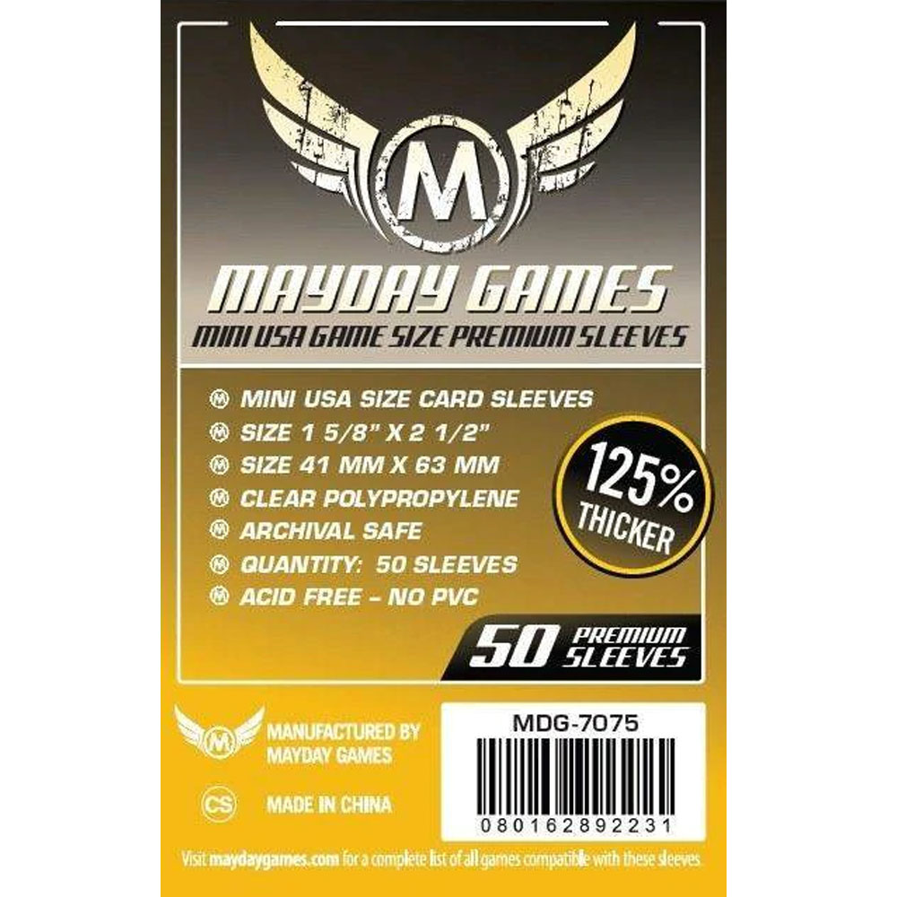 FUNDA 41MMX63MM MINI USA 50PACK PREMIUM