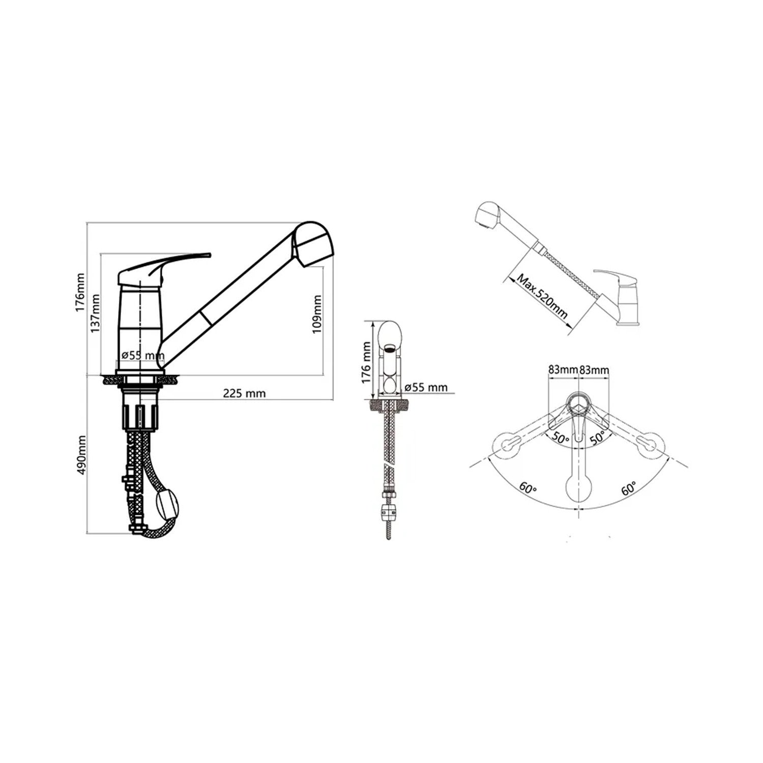 Grifo Monomando Extraíble - Imagen 3