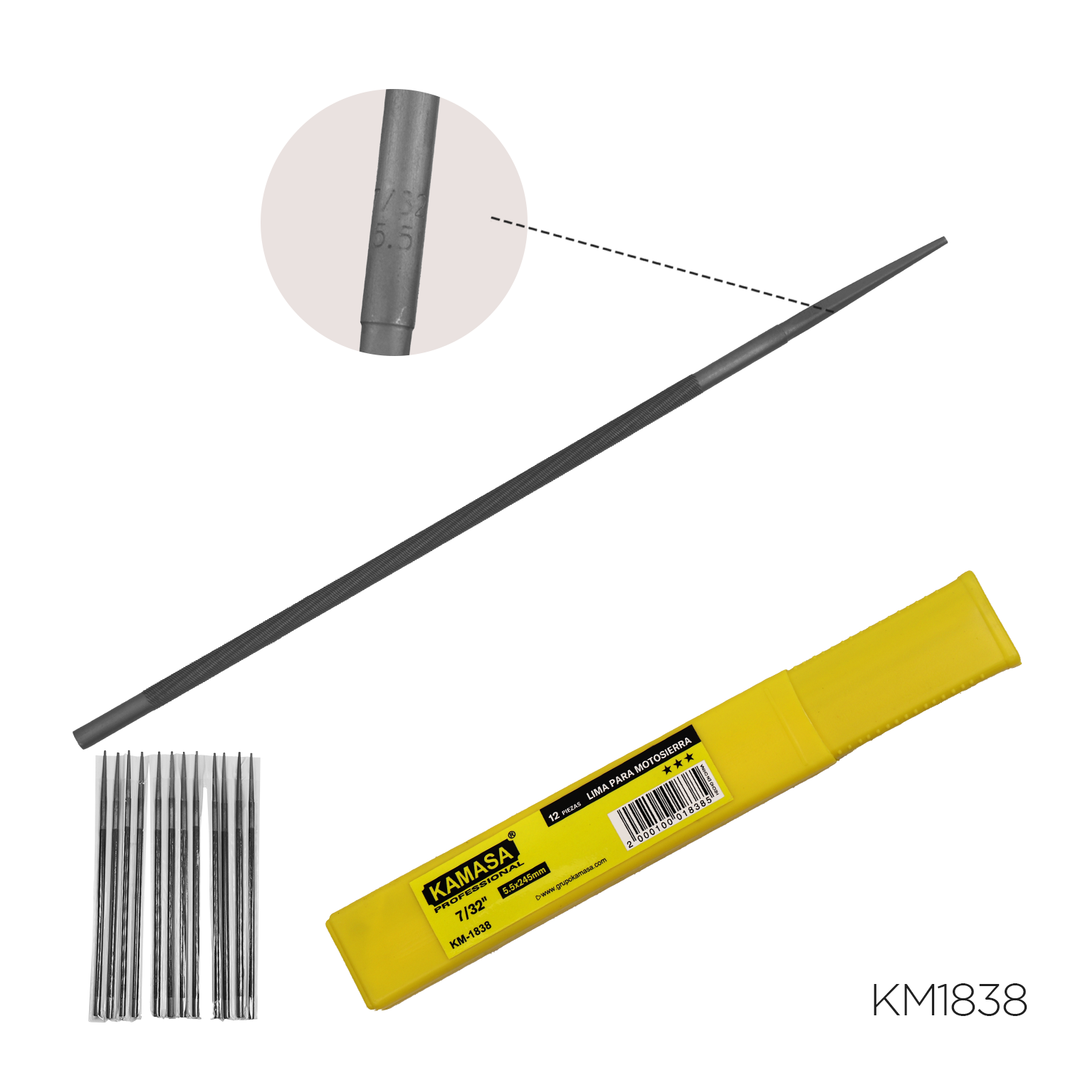 Lima para motosierra 3/16″ X 8″ - Imagen 2