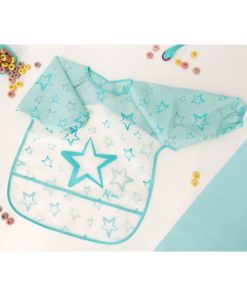 BABERO IMPERMEABLE CON MANGAS AZUL