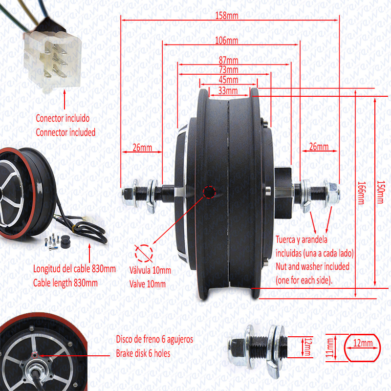 Motor 48V 800W Bushless - Imagen 5