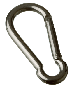 Mosquetón bombero gran apertura acero inoxidable