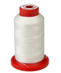 Hilo de poliester blanco mini cono de 300 m