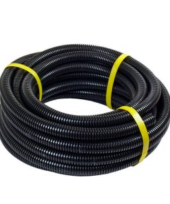 Tubo Anillado 10mm Rollo 100m Gris