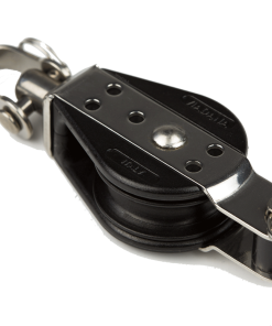 Polea giratoria con arraigo para cabos de 8 mm