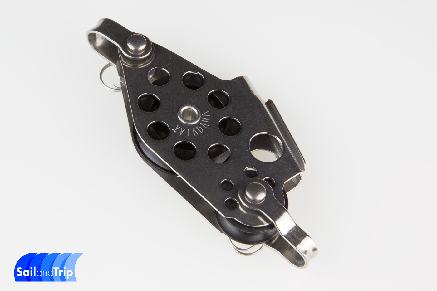 Polea violín con mordaza 38 mm y arraigo para cabos de 8 mm - Imagen 3