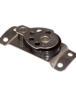 Polea simple en base curva Viadana de 25 mm para cabos de 6 mm