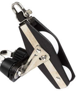 Polea violin con mordaza Viadana para cabos hasta 10 mm