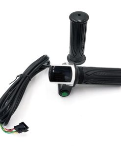 Acelerador de puño con indicador de batería y pulsador (36V) – conector SM