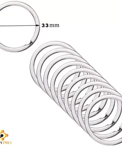 50 Argollas metálicas para llaveros de 33mm