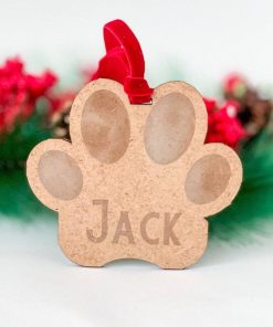 Adorno de navidad personalizado para mascotas huella