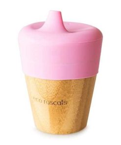 VASO BAMBOO SILICONA ROSA