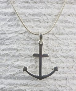 Colgante ancla plata