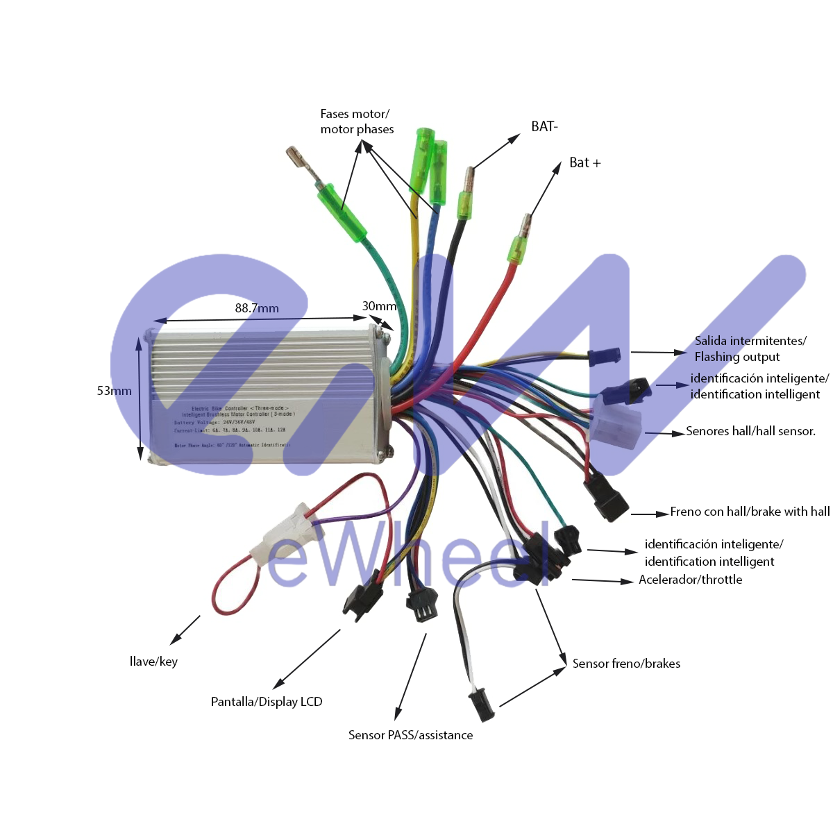 Kit 24V/36V/48V 250W/350W Display S866 | Patinete electrico - Imagen 2