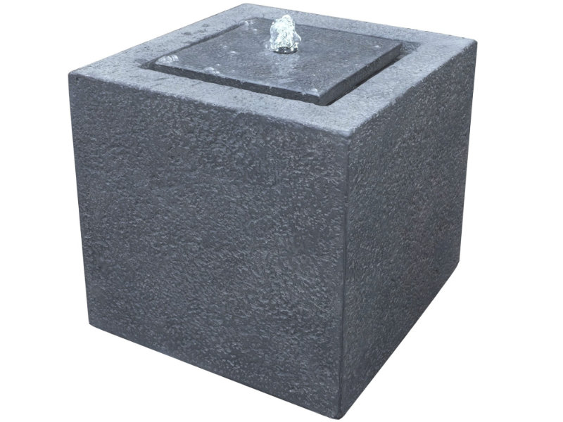 Fuente de jardín Cubo antracita (40x40x40 cm.)