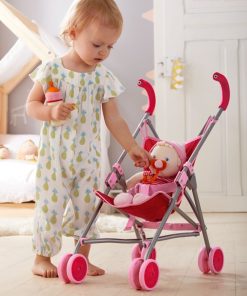 SILLA DE PASEO ROJA-ROSA