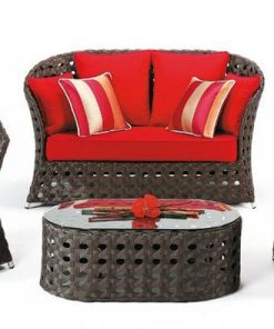 Conjunto Huitex 1 Sofá 2 plazas + 2 Sillones + 1 Mesa con cristal + cojines HUITEX ASTORIA