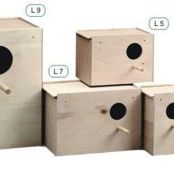 Nido de madera para crías de canarios y diamante mandarín L1 med. 5x12cms