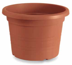 Maceta de plástico inyectado color terracota modelo CILINDRO 50 cm. ø