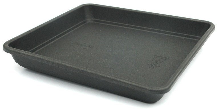 Plato para Maceta de plástico inyectado color antracita CUADRADA 40 cm.