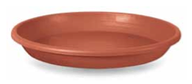 Plato para Maceta de plástico inyectado color terracota CILINDRO 19 cm.
