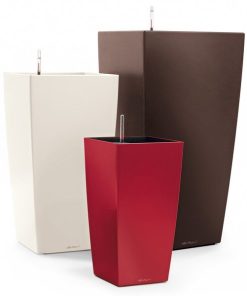 Hidrojardinera autoriego Lechuza Cubico 30 cm. color Antracita