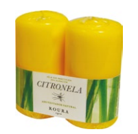 Pack 2 velas citronela antimosquitos (100 mm. x 50 mm.)
