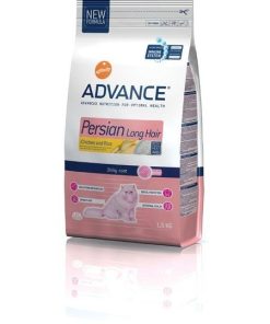 Comida para gatos persas con pollo y arroz Advance Persian (1,5 kg.)