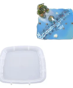 Molde de silicona con forma cuadrada: ¡crea tu propia bandeja personalizada! 14,7 cm (4 moldes)